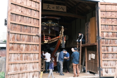 美濃市　祭りの準備中