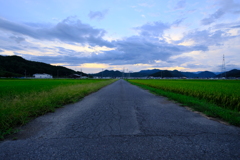 夕方の田舎道