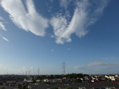 台風通過後の空