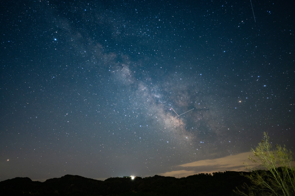 棚田からの天の川
