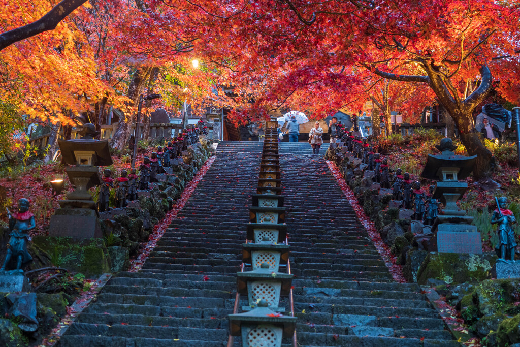 紅葉風景：大山阿夫利神社