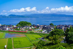 夏の中海と3連タラコ
