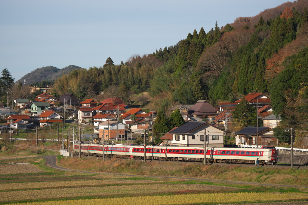 石州瓦の家々と