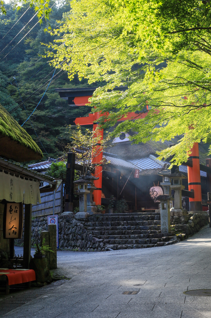 京都　嵯峨鳥居本にて