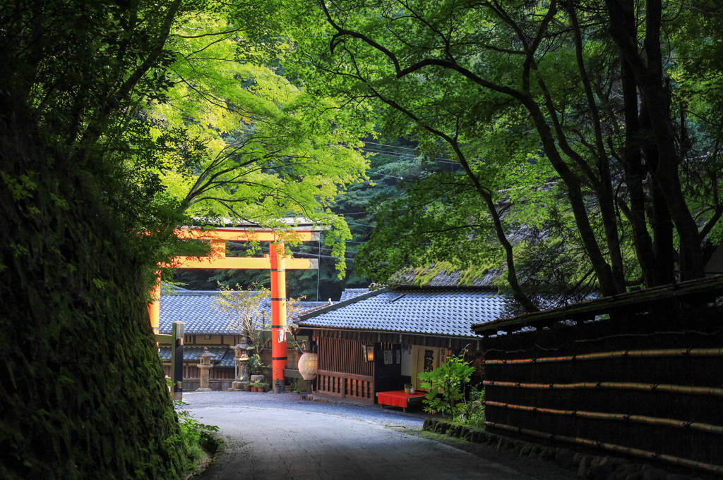 京都　嵯峨鳥居本にて