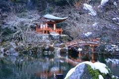 醍醐寺の雪のあと