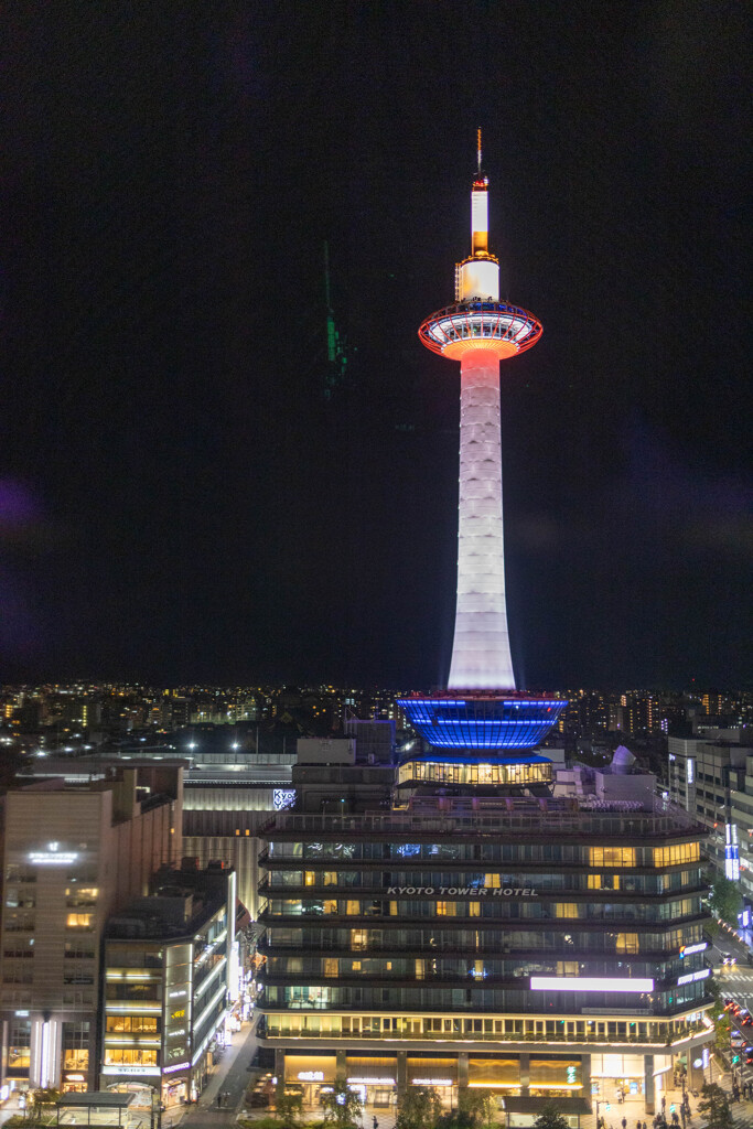 京都タワー　空中通路から