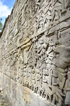 アンコール遺跡の壁画