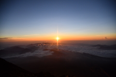 富士山頂　日の出