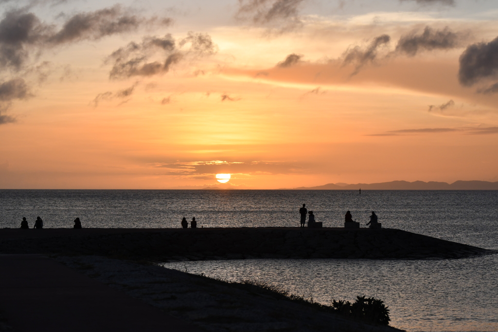 沖縄の夕日