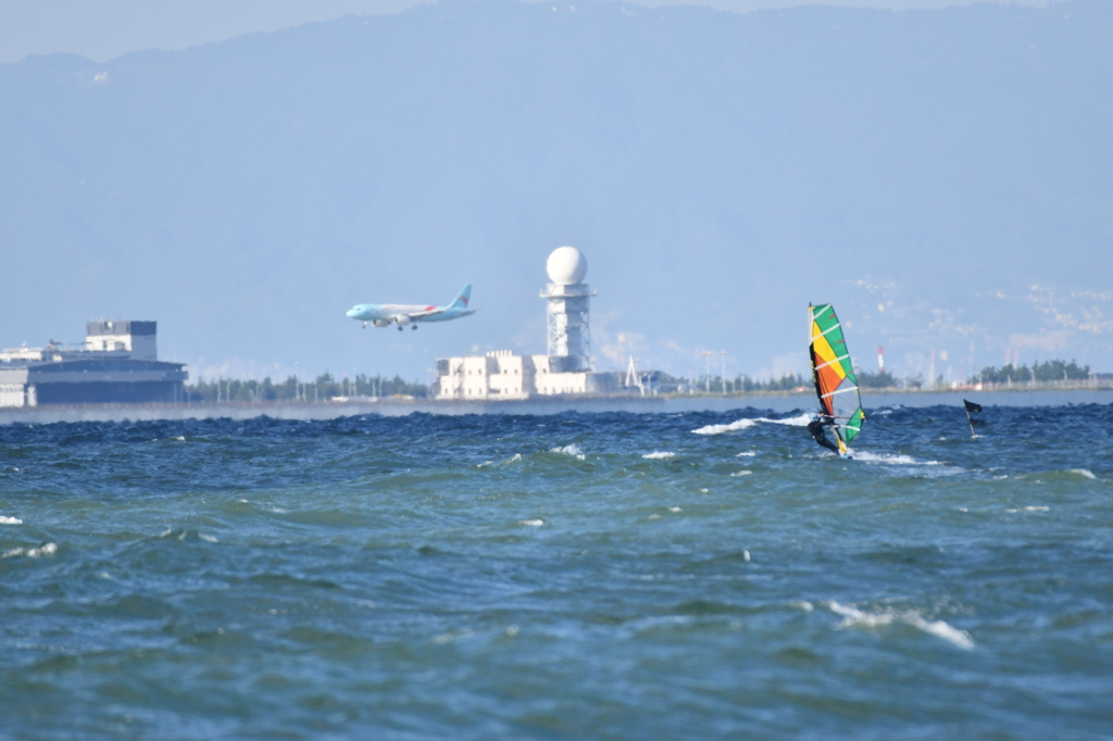 windsurfing＆Airplane!!!