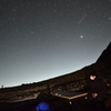 常念小屋前にて、流れ星を見る