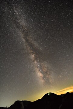 白馬岳山頂付近より星空