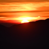 白馬岳山頂付近からみる、日の出