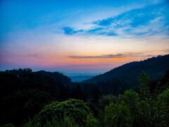 遠くの夕焼け