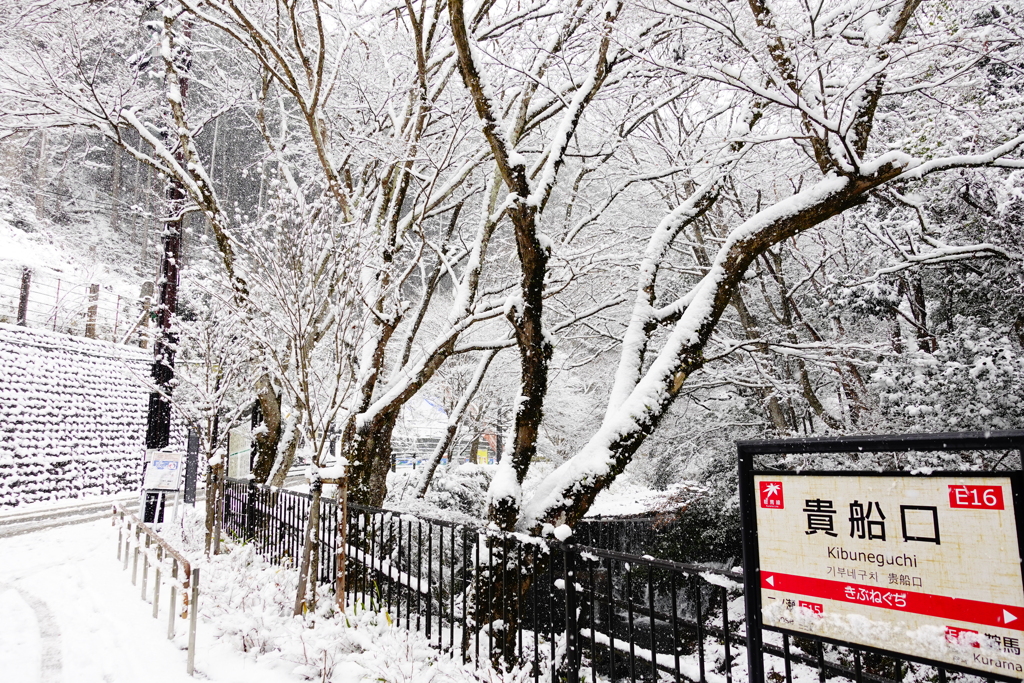 京都　貴船神社へ～Halfway※雪国ではない