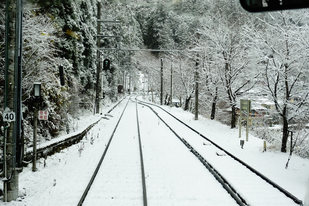 京都　貴船神社へ～Halfway※雪国ではない