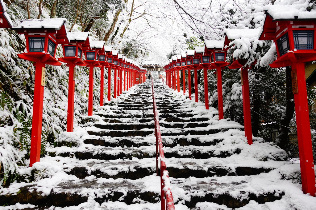 京都　貴船神社参拝※雪国ではない