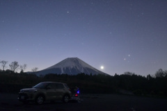 夜明け前の惑星集合