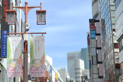 新宿市街　春の陽気