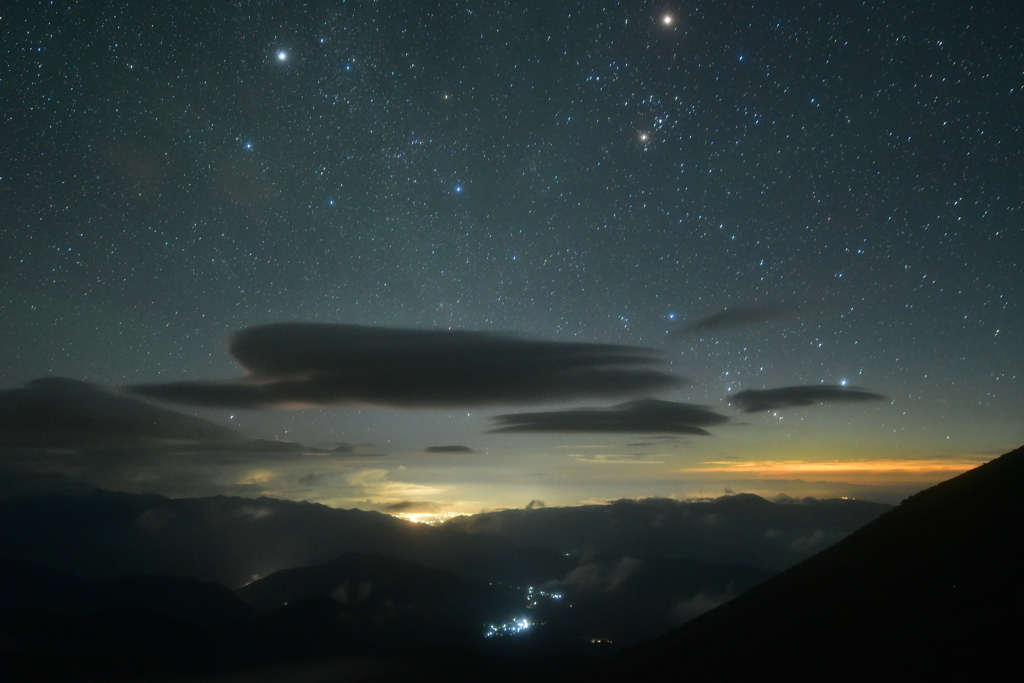 乗鞍　冬の夜空