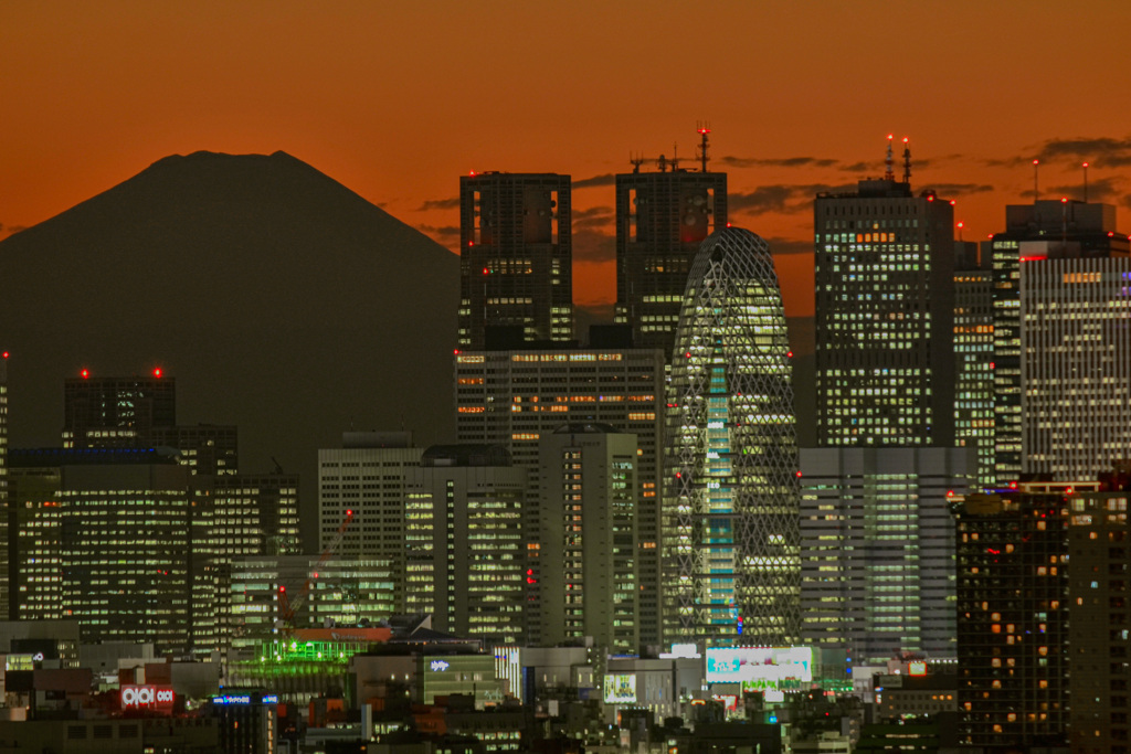 新宿と富士山