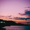 夕焼け　桃色