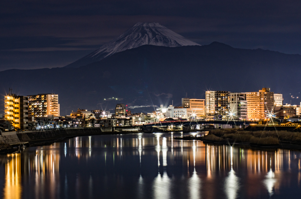 山、川、街