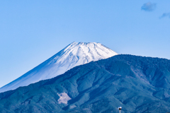 薄化粧の富士山