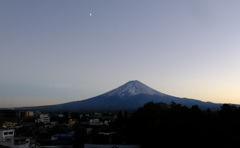 展望室からの富士17時前