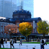 東京駅と紅葉
