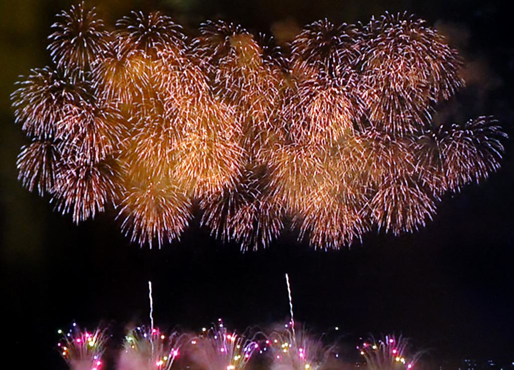 テレビで花火観賞３