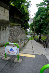胸突坂を登って振り返る