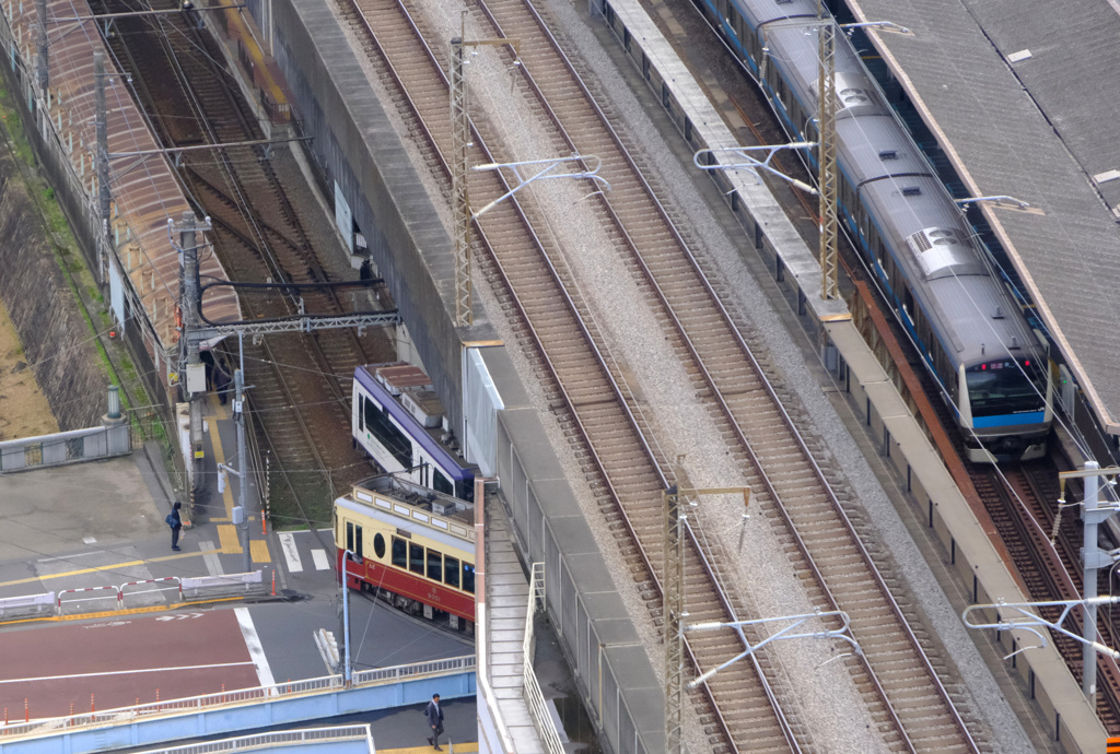 京浜東北線と都電二台