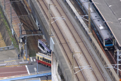 京浜東北線と都電二台