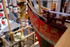 大船鉾に搭乗