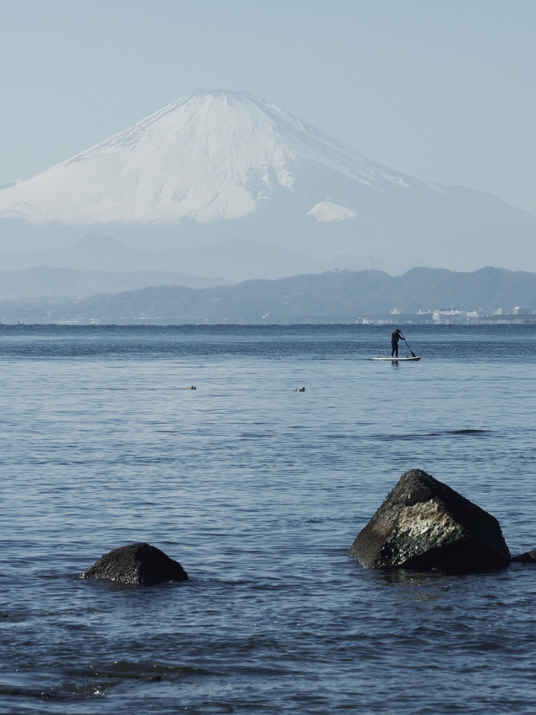 江ノ島から富士山を眺める