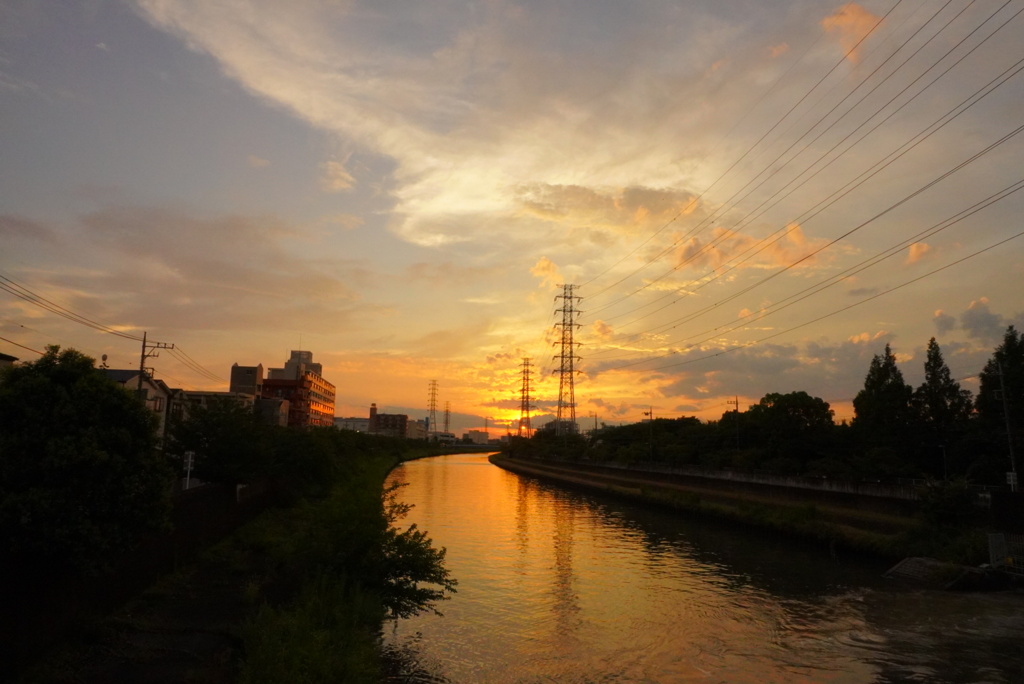 夏の夕焼け