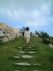 石灰岩の階段