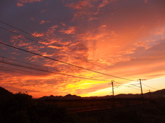 職場からの夕暮れ