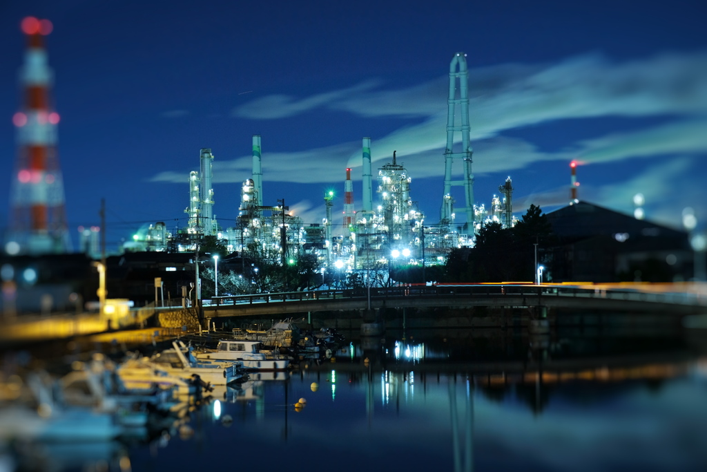 工場夜景　四日市