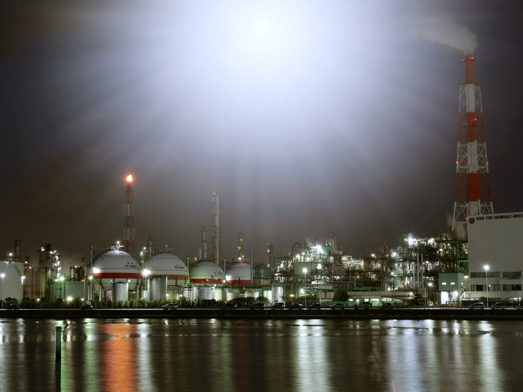 工場夜景　四日市
