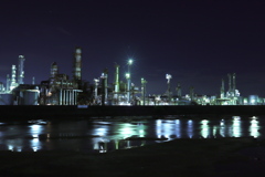 工場夜景　四日市