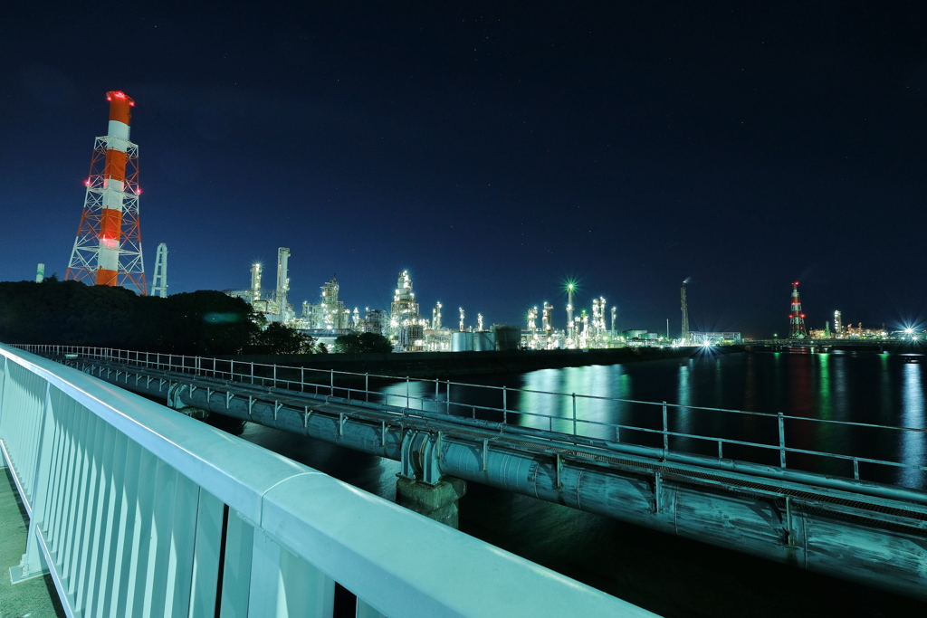 工場夜景　四日市
