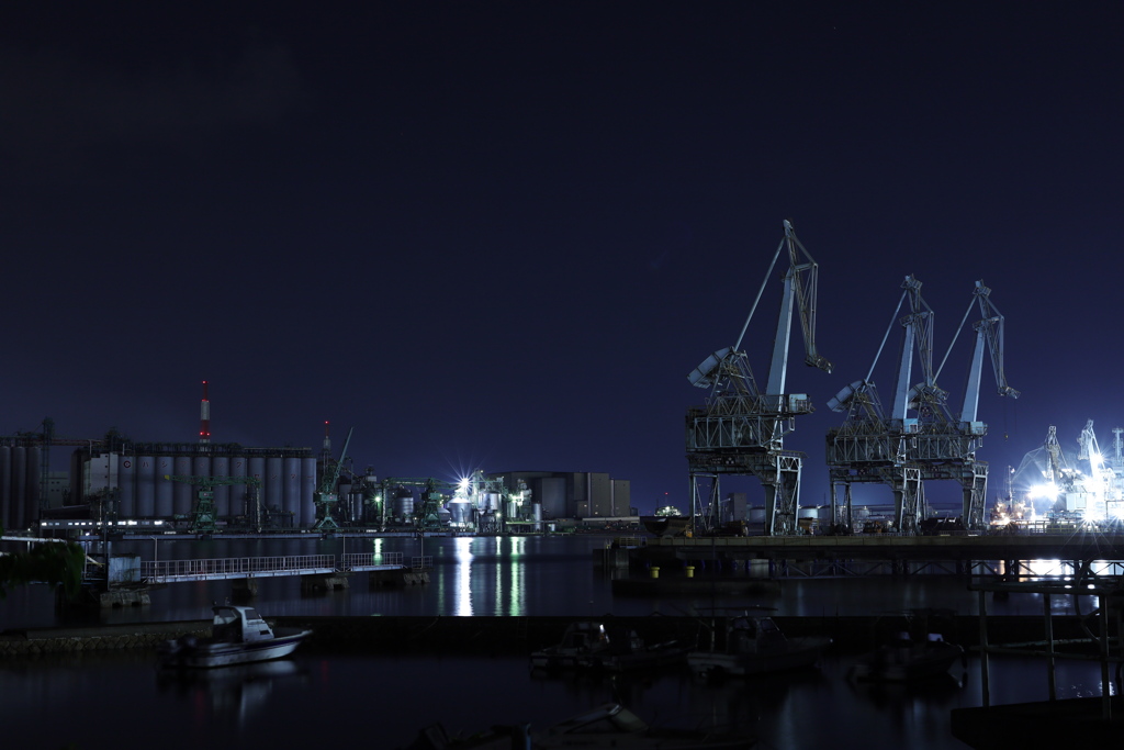 工場夜景　水島