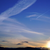 諏訪湖上空雲横断