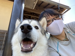 かやぶきの里にて。