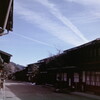 奈良井宿　飛行機雲