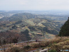 静岡ツーリングの一コマ - 粟ヶ岳世界農業遺産茶草場テラスからの茶畑