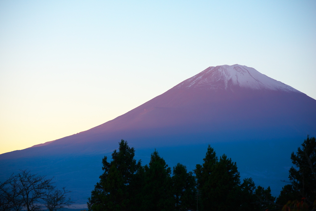 茜色に染まる富士_富岳三十六景